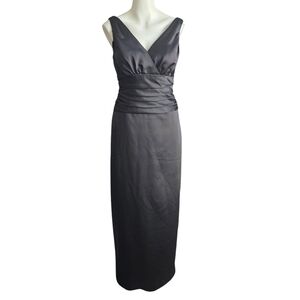 Davids Bridal dress Sz‎ 6 sleeveless ruched prom black formal maxi